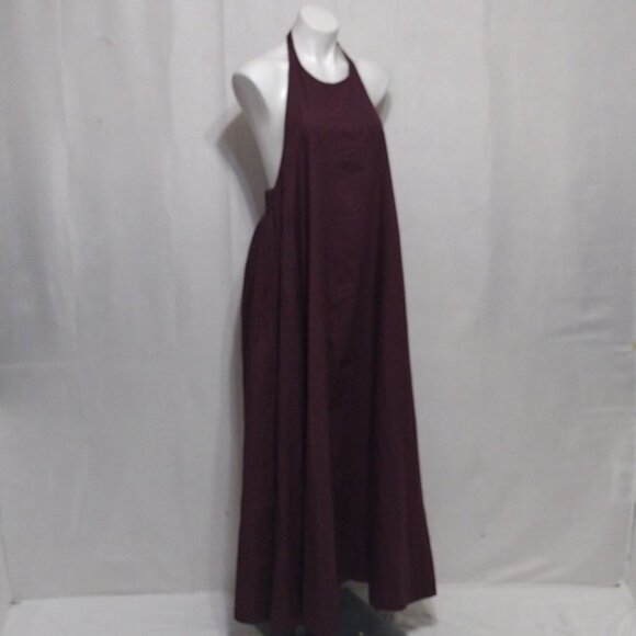 NWT Free People Endless Summer Beachside Plum Halter Backless Maxi Dress Large - Picture 7 of 14